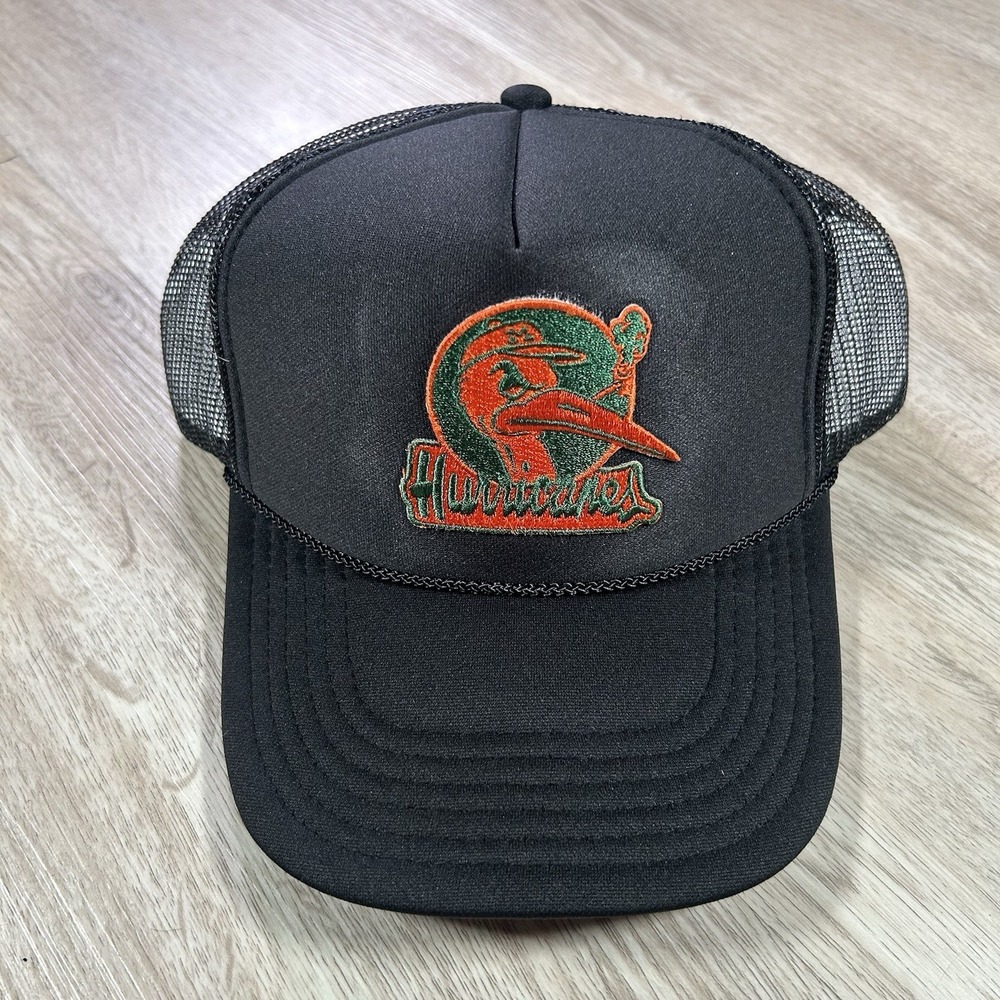Miami Hurricanes Snapback Hat College NCAA Otto Black Trucker Cap